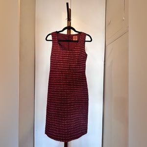 Tory Burch Berry and Gold Dress, Size 2